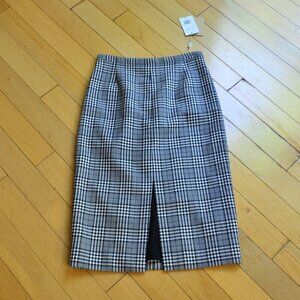 Michael Kors Collection Plaid Wool Skirt Size 4